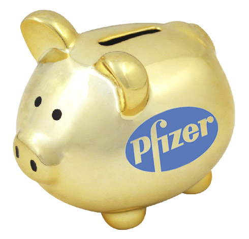Pfizer's piggy bank seems to keep growing