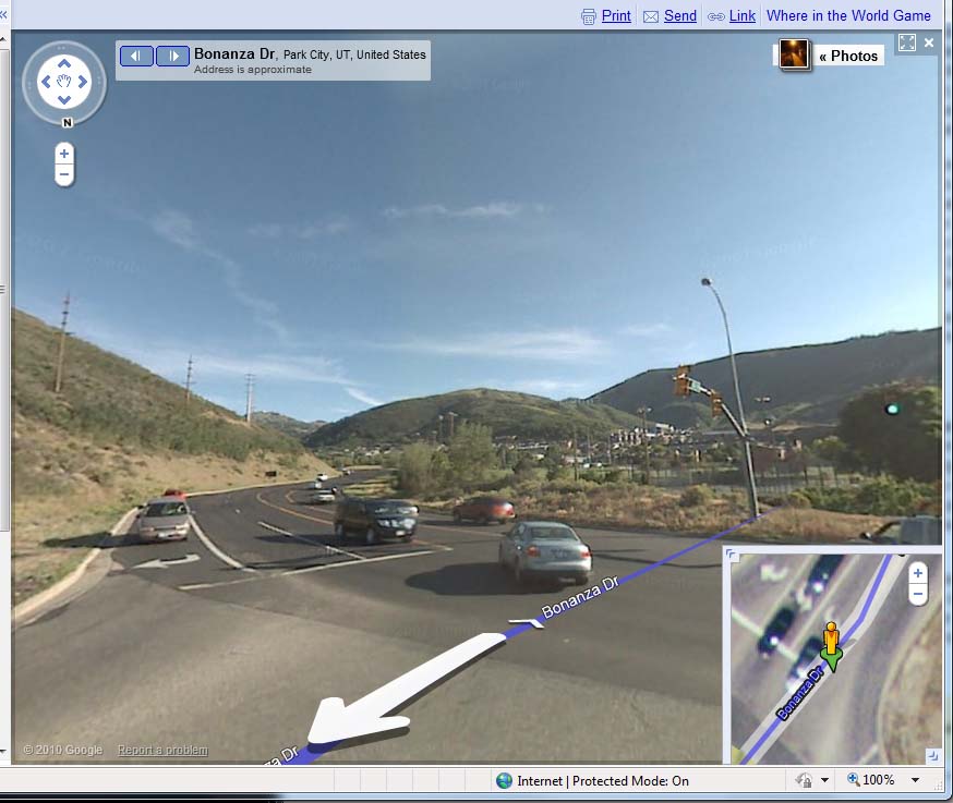 Google Maps walking directions in Park City UT