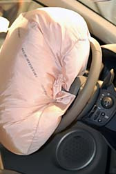 Car Crashworthiness airbag deployed