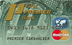 Credit card from First Premier bank