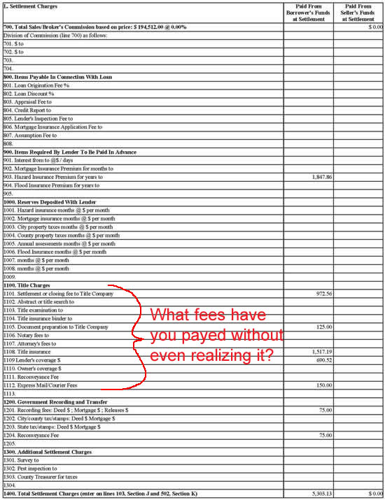 HUD-1 page 2 title fees