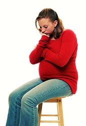 Pregnant woman feeling depression
